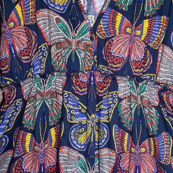Trina Turk Argo Iris Butterfly Print Maxi Dress size Large - Picture 5 of 10
